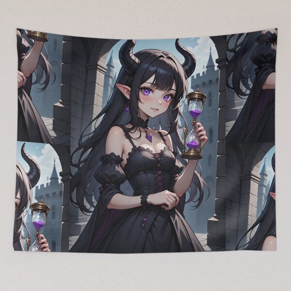 Item preview, Demon girl with hourglass designed and sold by ArtsJulian.