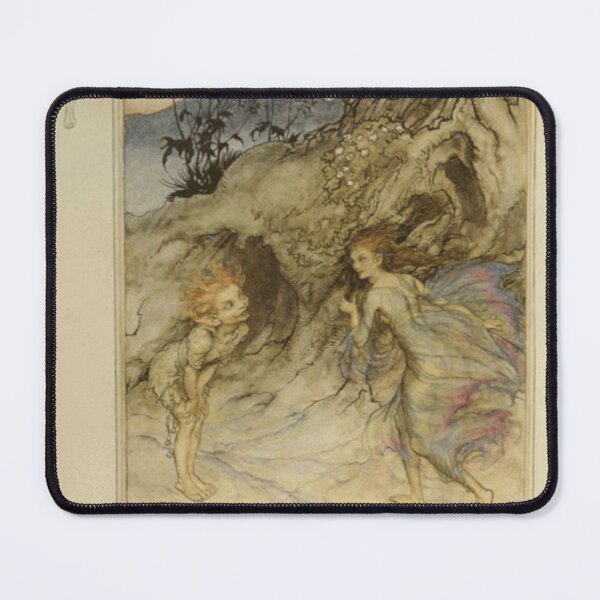 Item preview, Puck and a Fairy - version 2 - Midsummer Night's Dream - Arthur Rackham designed and sold by forgottenbeauty.
