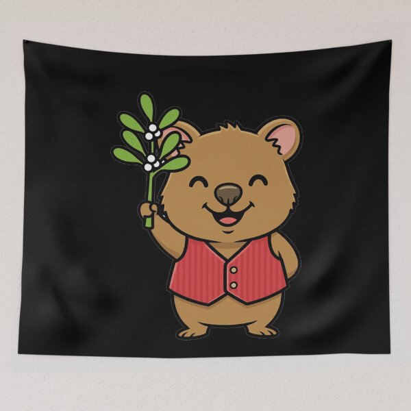 Item preview, Cute Kawaii Quokka with Mistletoe Holiday Vest designed and sold by k3rstman1.