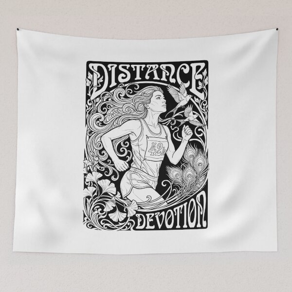 Item preview, Distance Devotion 42k Woman Runner Art Nouveau Birds  designed and sold by graphixpolash.