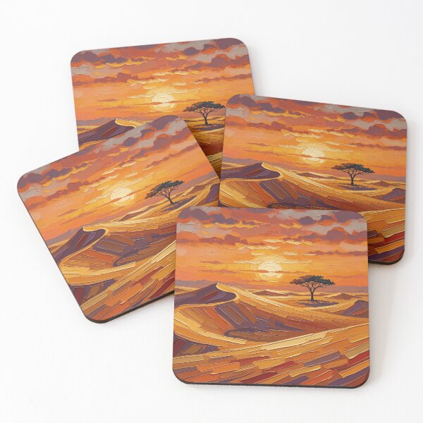 Item preview, Golden Desert Silence - Abstract Impasto Sand Dunes designed and sold by Vivid Trace.
