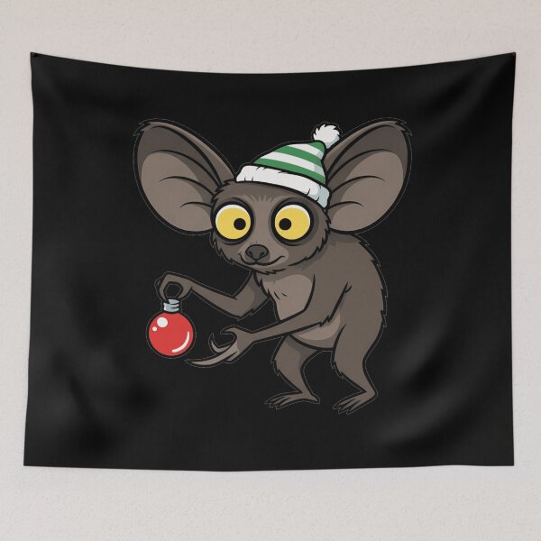 Item preview, Cute Festive Aye-Aye Lemur Christmas Ornament designed and sold by k3rstman1.
