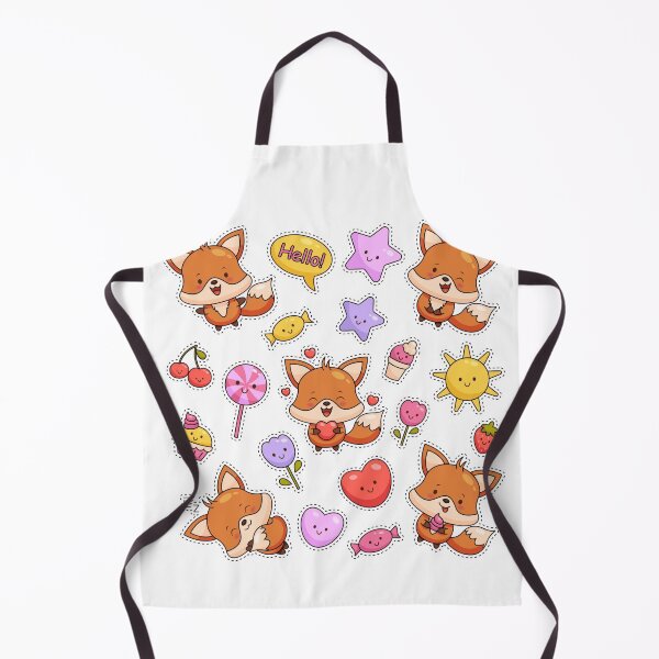 Item preview, Cute Fox Sticker Pack – Kawaii Cartoon Animals, Candy & Hearts Set designed and sold by ZYNORAworld.