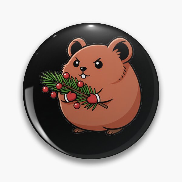 Item preview, Grumpy Winter Pika with Pine and Berries designed and sold by k3rstman1.