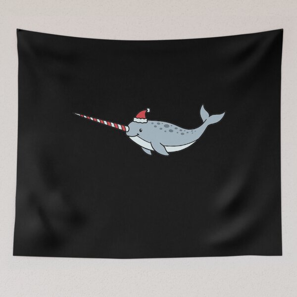 Item preview, Cute Christmas Narwhal Santa Hat Sea Unicorn designed and sold by k3rstman1.