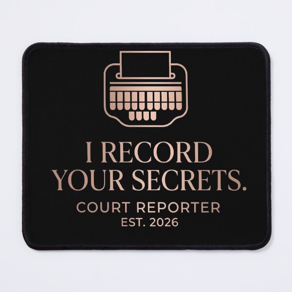 Item preview, Court Reporter I Record Your Secrets Funny Gifts For Stenotypist Stenographer designed and sold by Go8Creations.