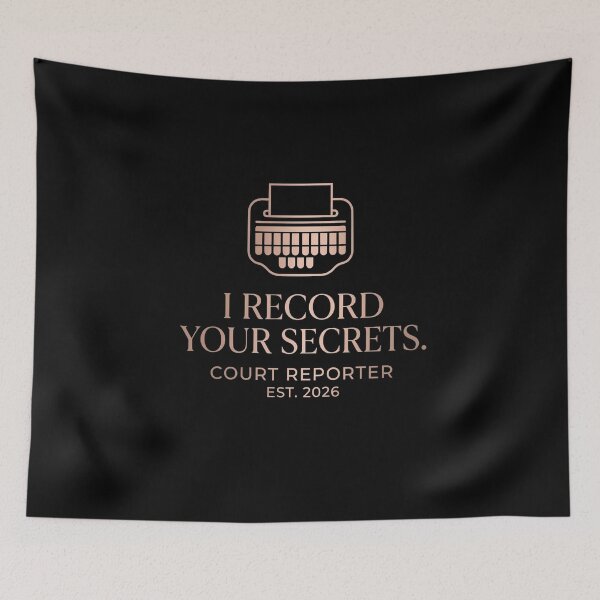 Item preview, Court Reporter I Record Your Secrets Funny Gifts For Stenotypist Stenographer designed and sold by Go8Creations.