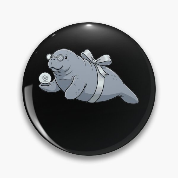 Item preview, Adorable Manatee With Glasses and Snow Globe designed and sold by k3rstman1.