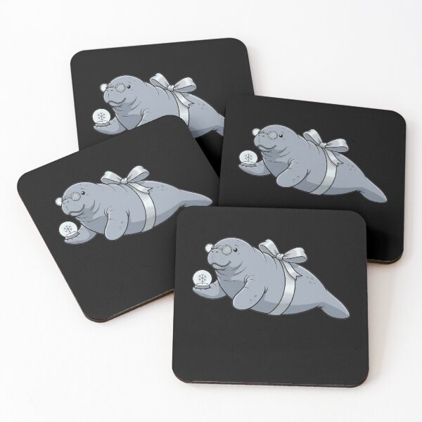 Item preview, Adorable Manatee With Glasses and Snow Globe designed and sold by k3rstman1.
