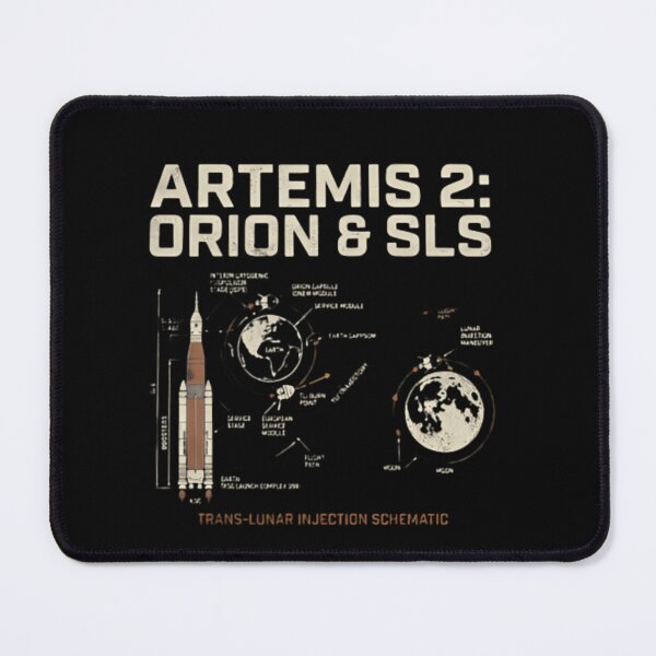 Item preview, Artemis 2 Mission Schematic - Orion & SLS Lunar Flight Path Infographic designed and sold by ZyxDes.