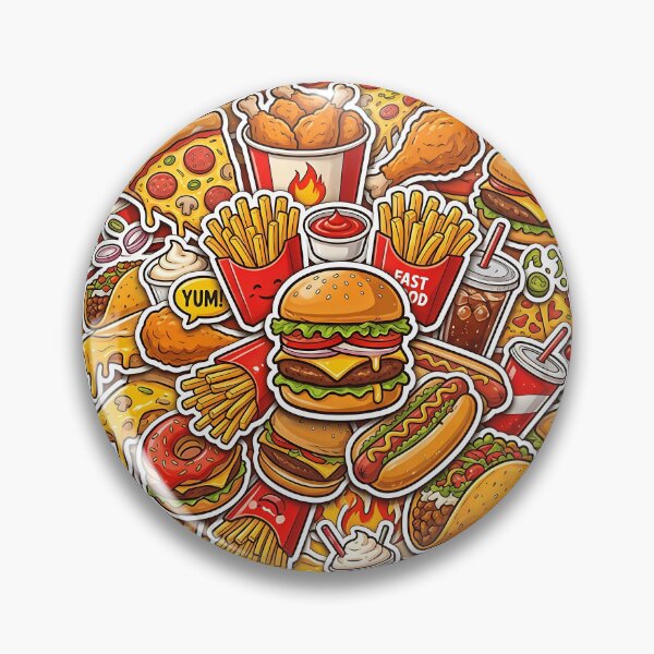 Artikelvorschau, Ultimate Fast Food Stickerbomb – Junk Food Madness entworfen und verkauft von RH Design Lab.