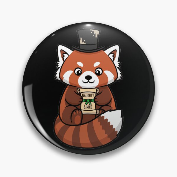Item preview, Cute Red Panda Naughty and Nice Holiday Scroll designed and sold by k3rstman1.