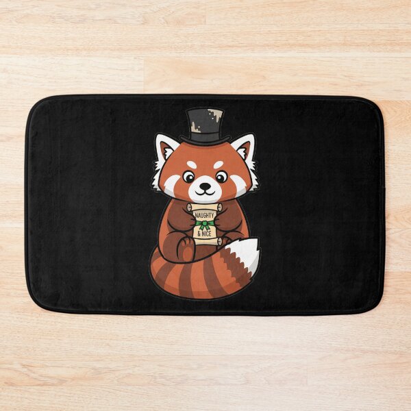 Item preview, Cute Red Panda Naughty and Nice Holiday Scroll designed and sold by k3rstman1.