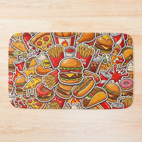 Item preview, Ultimate Fast Food Sticker Bomb – Junk Food Madness designed and sold by RH Design Lab.