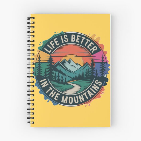 Item preview, Life’s Better in the Mountains Retro Vintage Outdoor Nature Design designed and sold by NatArtSA.
