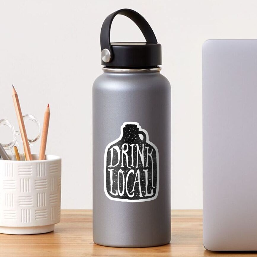 "Drink Local Brewery Craft Beer Growler" Sticker for Sale by graf1k