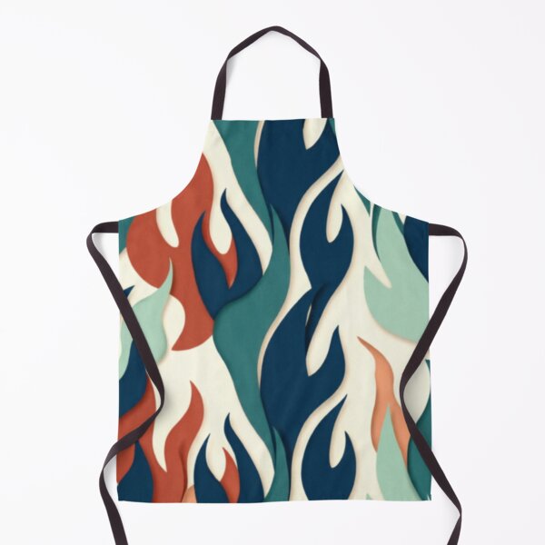 Item preview, Retro Flame Abstract Pattern Bold Color Wavy Fire Design designed and sold by GrowNest.