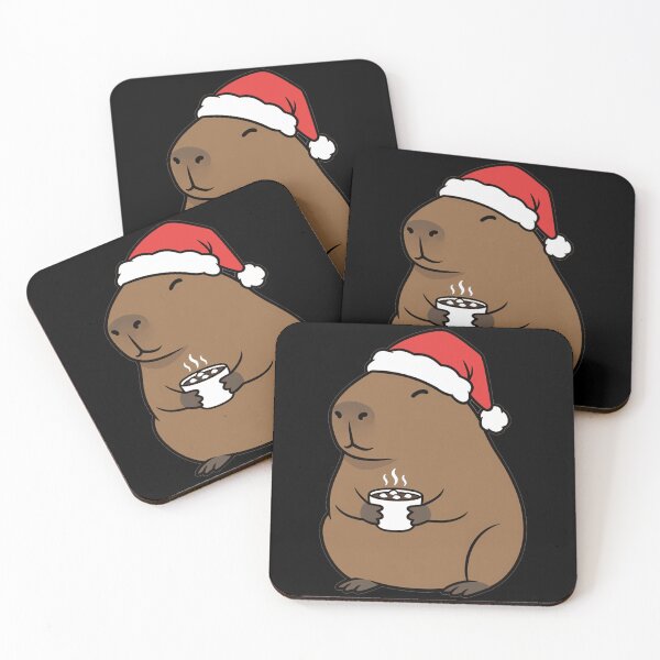 Item preview, Cute Christmas Capybara with Hot Cocoa designed and sold by k3rstman1.