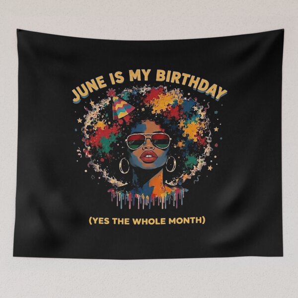 Item preview, June is My Birthday African American Woman Melanin Queen designed and sold by clothesy7.
