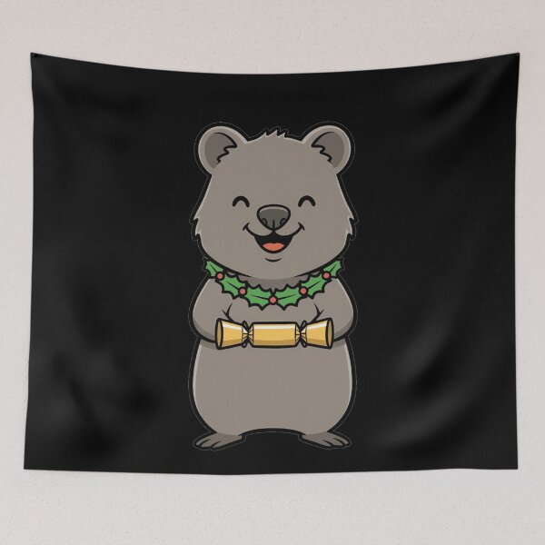 Item preview, Cute Christmas Quokka with Holiday Cracker designed and sold by k3rstman1.