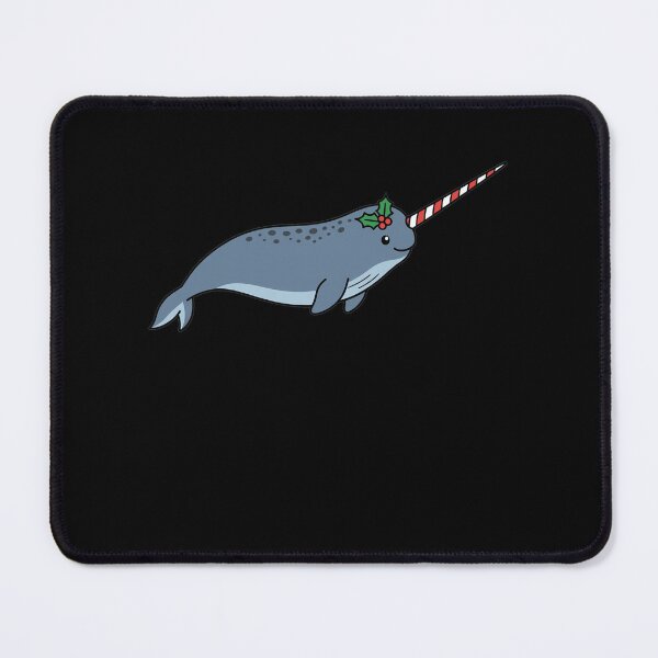 Item preview, Cute Christmas Narwhal with Candy Cane Horn designed and sold by k3rstman1.