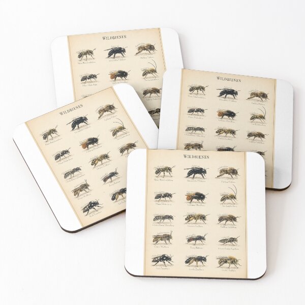Item preview, Vintage poster of wild bees designed and sold by Nobody88.