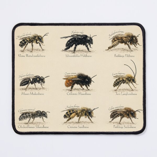 Item preview, Vintage poster of wild bees designed and sold by Nobody88.