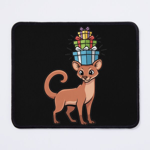 Item preview, Cute Cartoon Fossa Carrying Stacked Presents designed and sold by k3rstman1.