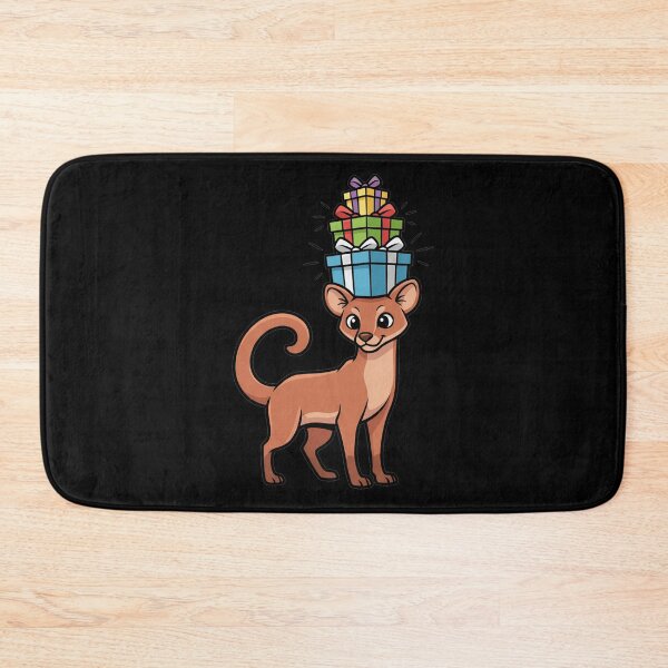 Item preview, Cute Cartoon Fossa Carrying Stacked Presents designed and sold by k3rstman1.