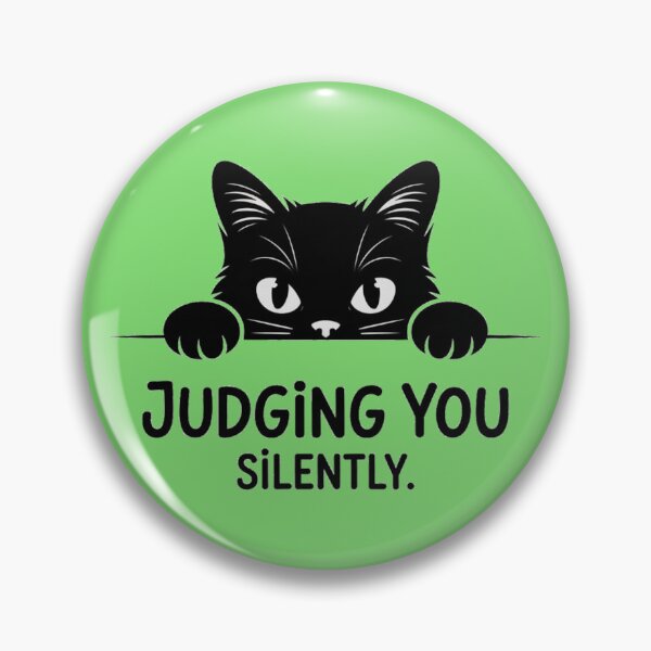 Item preview, Judging You Silently Minimalist Cat Funny Introvert Humor Design designed and sold by NatArtSA.