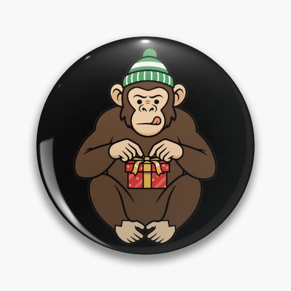Artikelvorschau, Lustige Schimpansen-Mütze öffnet rotes Geschenk entworfen und verkauft von k3rstman1.