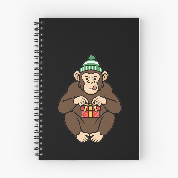 Item preview, Funny Chimpanzee Opening Red Present Beanie Hat designed and sold by k3rstman1.