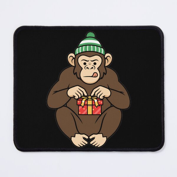 Item preview, Funny Chimpanzee Opening Red Present Beanie Hat designed and sold by k3rstman1.