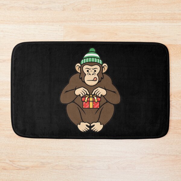 Item preview, Funny Chimpanzee Opening Red Present Beanie Hat designed and sold by k3rstman1.