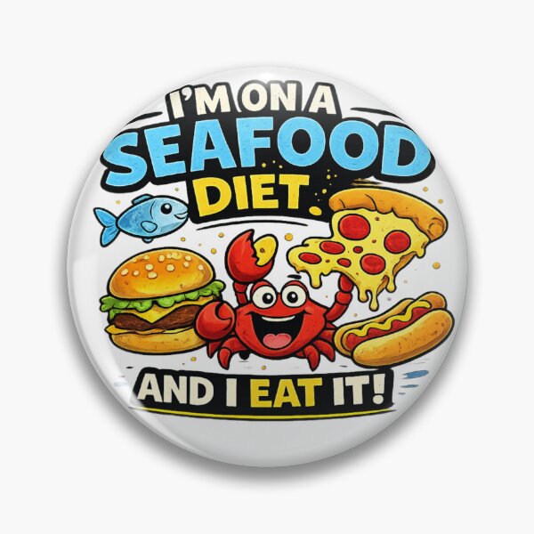 Item preview, I’m On a Seafood Diet designed and sold by JeriCanvasBloom.