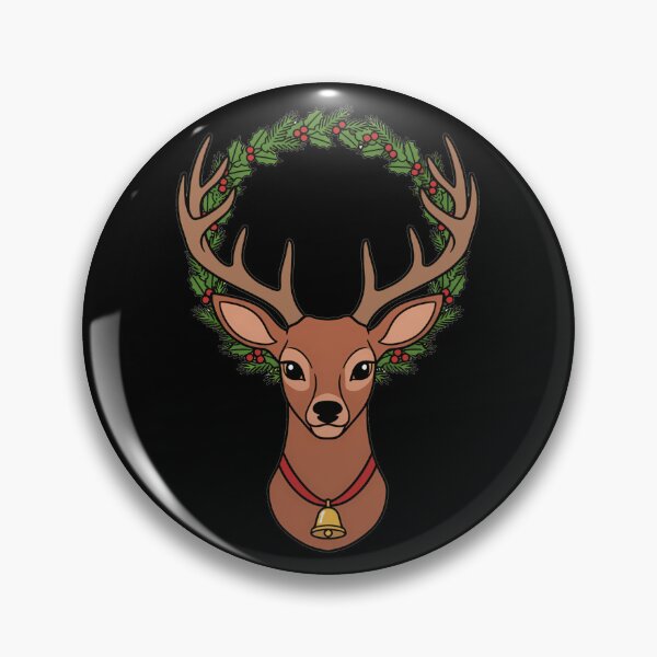 Item preview, Festive Christmas Reindeer with Holly Wreath designed and sold by k3rstman1.