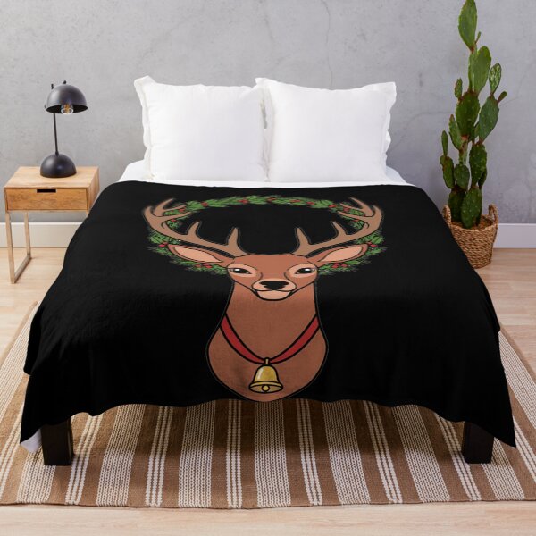 Item preview, Festive Christmas Reindeer with Holly Wreath designed and sold by k3rstman1.