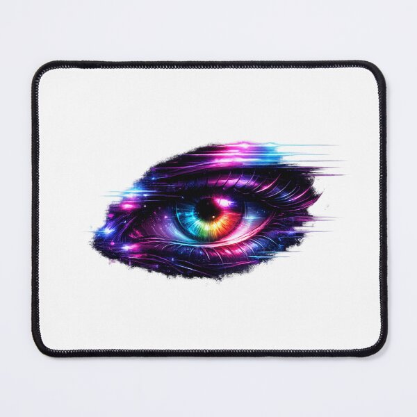 Item preview, Cyber Glitch Eye RGB Neon – Futuristic Digital Vision designed and sold by UnglaublichGut.