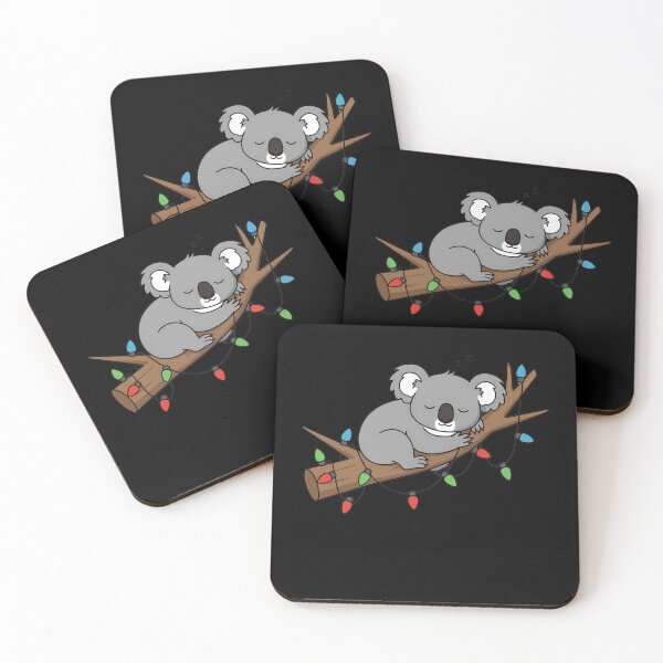 Item preview, Sleeping Christmas Koala with Holiday Lights designed and sold by k3rstman1.