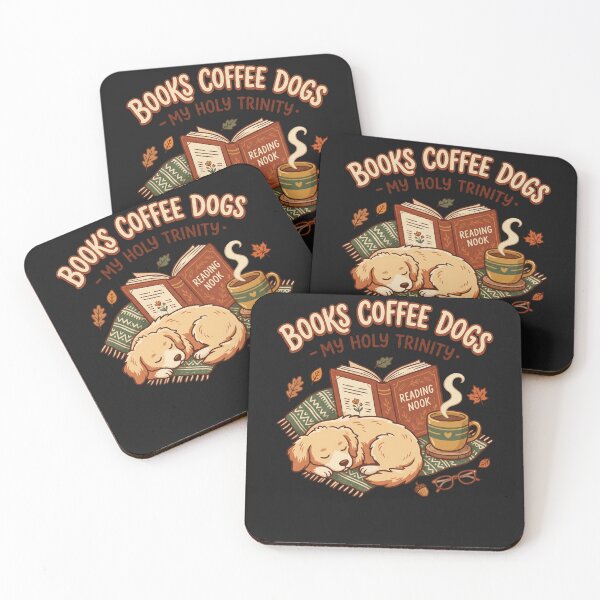 Item preview, Books Coffee Dogs My Holy Trinity Funny Dog Lover Reader T-Shirt Gift designed and sold by Egyptian king ⭐⭐⭐⭐⭐.