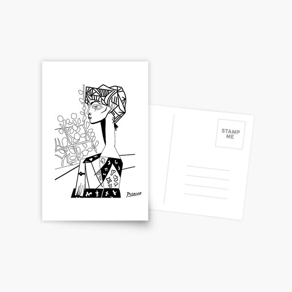 Pablo Picasso Jacqueline With Flowers 1956, T Shirt, Artwork Postcard
