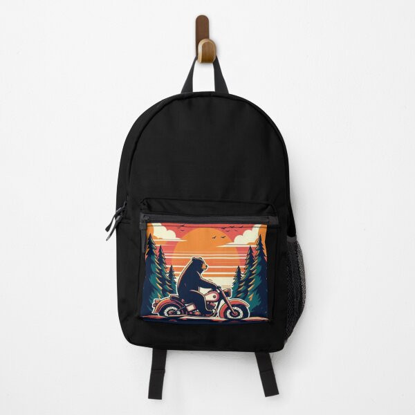 Item preview, Whimsical Bear – Sunset Badge designed and sold by Dogandesighn.