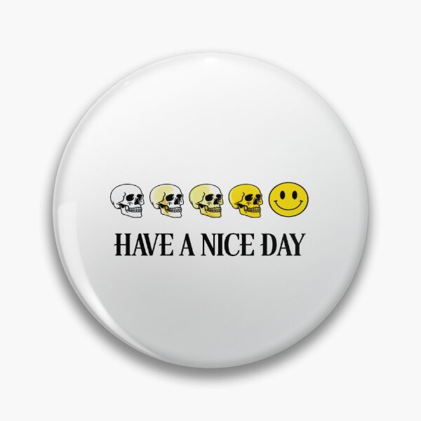 Item preview, Have a Nice Day Skull to Smiley | Retro Grunge Transformation Graphic for Apparel & Posters designed and sold by Bright Nest Studio.