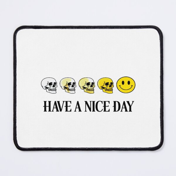 Item preview, Have a Nice Day Skull to Smiley | Retro Grunge Transformation Graphic for Apparel & Posters designed and sold by Bright Nest Studio.