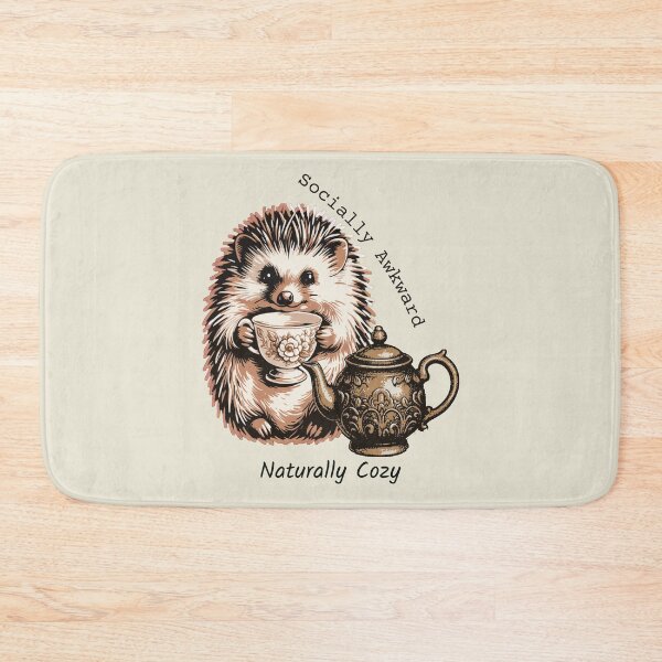 Item preview, Socially Awkward Naturally Cozy Hedgehog Tea Lover designed and sold by AlexandraSand.