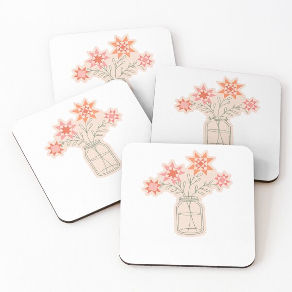 Item preview, Mason Jar Quilt Block Flowers designed and sold by krystalRomanart.