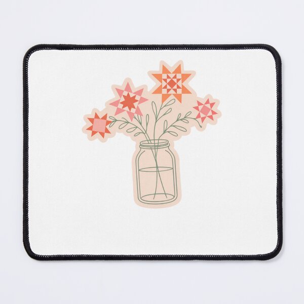 Item preview, Mason Jar Quilt Block Flowers designed and sold by krystalRomanart.