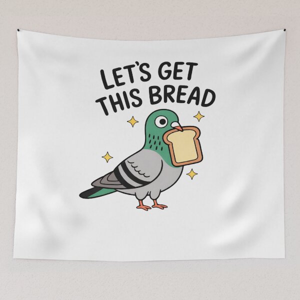 Item preview, Lets Get This Bread Cute Funny Pigeon designed and sold by krystalRomanart.