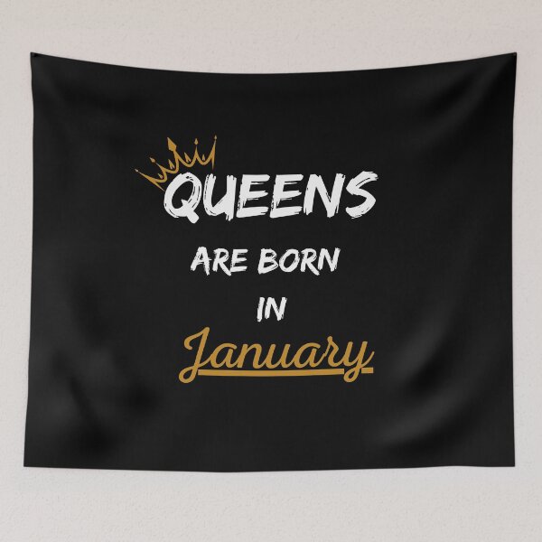 Item preview, Queens Are Born In January Birthday Gift Design designed and sold by CyfroweMysli.