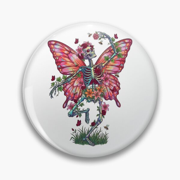 Item preview, Floral mystic skeleton dancing with joy designed and sold by ParryStickers.